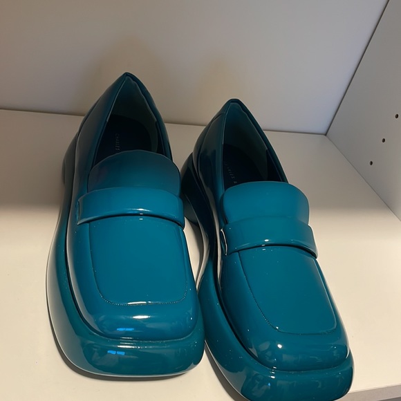 Charles & Keith Teal Loafers - Picture 2 of 2
